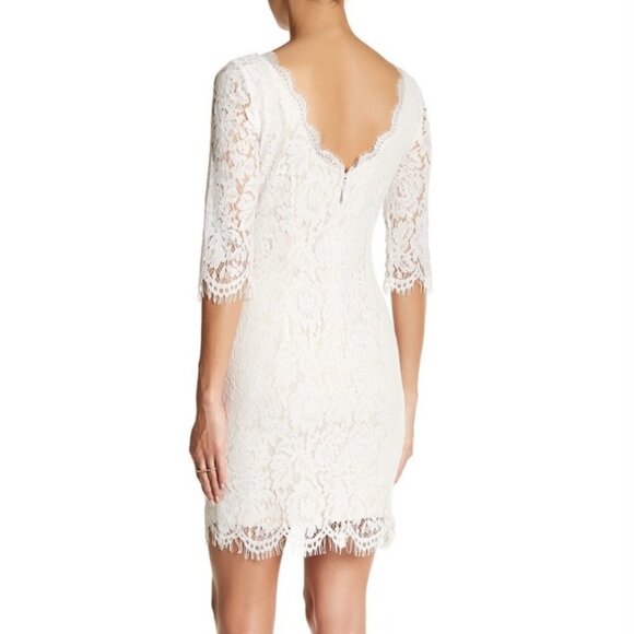 SOIEBLEU White Lace Cocktail Dress US L - Picture 3 of 12